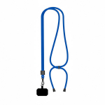 Lanyard bicolore regolabile su misura in RPET per smartphone color blu reale settima vista