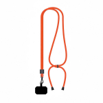 Lanyard bicolore regolabile su misura in RPET per smartphone color rosso scuro settima vista