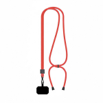 Lanyard bicolore regolabile su misura in RPET per smartphone color granata settima vista