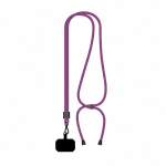 Lanyard bicolore regolabile su misura in RPET per smartphone color viola settima vista
