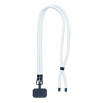 Porta smartphone poliestere su misura con 2 ganci e patch color bianco settima vista
