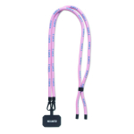 Porta smartphone poliestere su misura con 2 ganci e patch color bianco