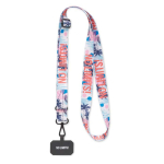 Lanyard per smartphone su misura con patch inclusa color bianco