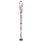 Lanyard per smartphone su misura con patch inclusa color bianco