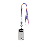 Lanyard per smartphone su misura con patch inclusa color bianco