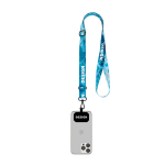 Lanyard per smartphone su misura con patch inclusa color bianco