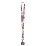 Lanyard porta badge regolabile su misura RPET per sublimazione color bianco