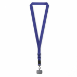 Porta smartphone su misura con tracolla in nastro tessuto color blu elettrico settima vista