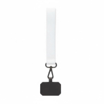 Lanyard da polso smartphone su misura con patch personalizzabile color bianco settima vista