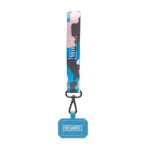 Lanyard da polso smartphone su misura con patch personalizzabile color bianco