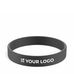 Braccialetto silicone su misura eventi 100% personalizzabile color nero vista area di stampa