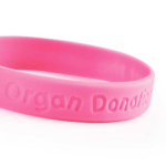 Braccialetto silicone su misura eventi 100% personalizzabile color fucsia fluorescente