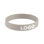 Braccialetto silicone su misura eventi 100% personalizzabile color grigio topo