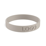 Braccialetto silicone su misura eventi 100% personalizzabile color grigio topo