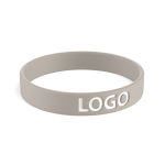 Braccialetto silicone su misura eventi 100% personalizzabile color grigio topo