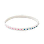Braccialetto silicone sottile eventi su misura 100% personalizzabile color bianco