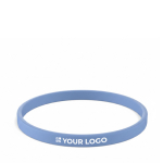 Braccialetto silicone sottile eventi su misura 100% personalizzabile color blu riviera vista area di stampa