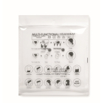 Scaldacollo multifunzione su misura in RPET color bianco quinta vista