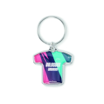 Portachiavi in ferro su misura a forma di maglia sportiva color bianco