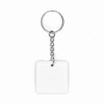 Portachiavi quadrato su misura in PVC con NFC pre-programmato color bianco settima vista