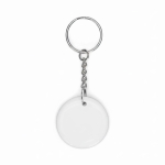 Portachiavi circolare su misura in PVC con NFC pre-programmato color bianco settima vista