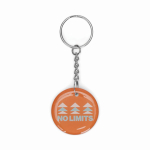 Portachiavi circolare su misura in PVC con NFC pre-programmato color bianco