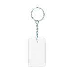 Portachiavi rettangolare su misura in PVC con NFC pre-programmato color bianco settima vista