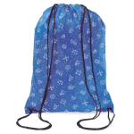 Sacca a zaino poliestere corde nere su misura formato grande color bianco
