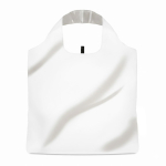 Borsa spesa pieghevole in RPET su misura con custodia color bianco settima vista