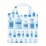 Borsa spesa pieghevole in RPET su misura con custodia color bianco settima vista
