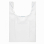 Borsa spesa pieghevole su misura con tasca interna color bianco settima vista