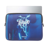 Custodia laptop su misura in neoprene resistente all'acqua color bianco quinta vista