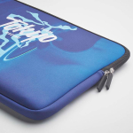 Custodia laptop su misura in neoprene resistente all'acqua color bianco quinta vista