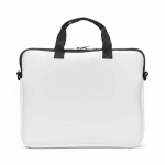 Borsa laptop in neoprene su misura con doppia maniglia color bianco settima vista