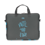 Borsa laptop in neoprene su misura con doppia maniglia color bianco terza vista