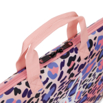Borsa laptop in neoprene su misura con doppia maniglia color bianco quinta vista