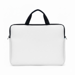 Borsa laptop su misura in neoprene resistente all'acqua color bianco settima vista