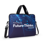 Borsa laptop su misura con zip e fascia per trolley color bianco