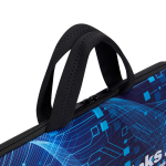 Borsa laptop su misura con zip e fascia per trolley color bianco quinta vista