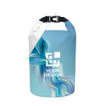 Borsa PVC impermeabile su misura con tracolla 5.8L color bianco vista area di stampa