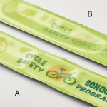 Braccialetto in nastro riflettente su misura argento o giallo color giallo fluorescente