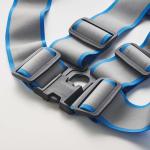 Cintura da lavoro riflettente su misura alta visibilità color blu quinta vista