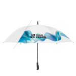 Ombrello antivento su misura 100% personalizzabile Ø122 color bianco vista area di stampa