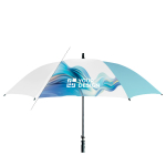 Ombrello leggero antivento su misura personalizzabile Ø122 color bianco vista area di stampa