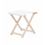 Sgabello pieghevole legno da esterno su misura prodotto in UE color bianco