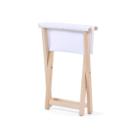 Sgabello pieghevole legno da esterno su misura prodotto in UE color bianco quinta vista