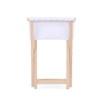 Sgabello pieghevole legno da esterno su misura prodotto in UE color bianco quinta vista