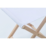 Sgabello pieghevole legno da esterno su misura prodotto in UE color bianco quinta vista