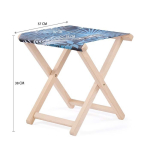 Sgabello pieghevole legno da esterno su misura prodotto in UE color bianco quinta vista