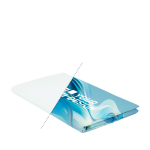 Asciugamano su misura in microfibra asciugatura rapida 200 g/m2 color bianco vista area di stampa